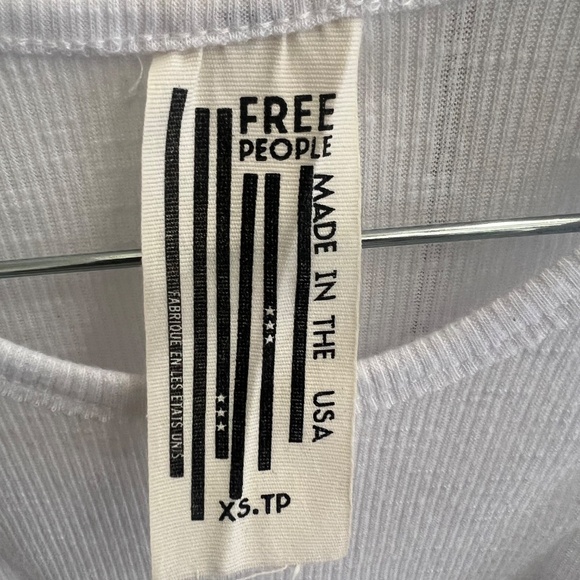 Free People White Ribbed Tank- XS - Picture 2 of 7
